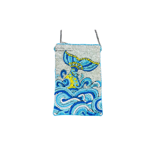 Sacs à bandoulière personnalisés faits main à thème marin avec perles, fermeture éclair, pour la plage - Qualité exceptionnelle - Product Image 4