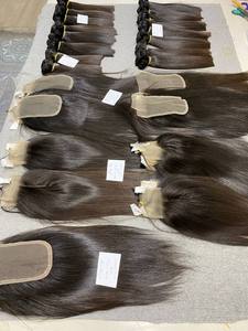Listo para enviar al por mayor: Peluca de cabello humano virgen vietnamita de alta calidad con cierre, doble trama a máquina, todos los colores, accesorio de tejido. - Product Image 5