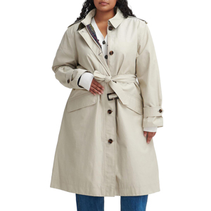 Women's City Rain Trench Coat Long Belted Jacket Breathable Waterproof <b>Raincoat</b> <b>Plus</b> <b>Size</b> Solid Color OverCoat - Product Image 4