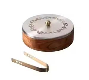 Boîte à chapati en bois de qualité supérieure, conteneur de rangement pour pain roti avec couvercle pour la cuisine, la salle à manger et la maison - Product Image 3