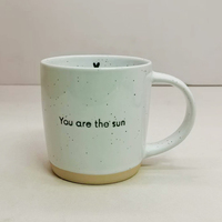 Expédition immédiate : Tasses en porcelaine moderne Goldfine, motif à pois, 11 oz, logo personnalisé en soie, design moucheté, compatibles micro-ondes et lave-vaisselle, cadeaux d'affaires