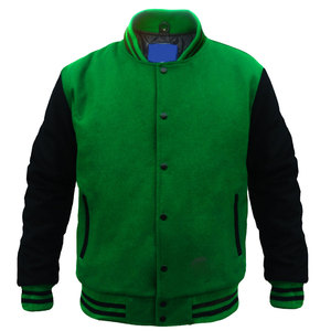 Chaqueta Letterman con Mangas de Cuero, Estilo Clásico, Chaqueta Universitaria, Bordado Personalizado, Chaqueta de Equipo - Product Image 1