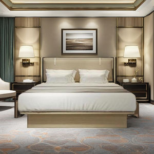 Modern Solid Wood King <b>Bed</b> Frame Handcrafted Extendable Poster Platform Foldable Durable <b>Bed</b> - Product Image 3