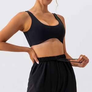 Soutien-gorge de sport pour femmes de couleur contrastée à soutien élevé Yoga Running réglable Fitness Top - Product Image 6