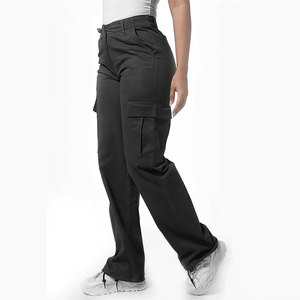Pantalon cargo pour femmes, coupe décontractée, coton de haute qualité, style streetwear surdimensionné, fournisseur en gros - Product Image 4
