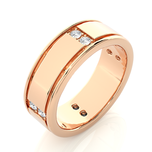 Anillo de Cóctel Clásico Unisex AMBER JEWELS T-1099, Oro Sólido de 14K, Diamante Cultivado en Laboratorio con Corte Marquesa, Engaste de Puntas, Certificado IGI, Geométrico - Product Image 4