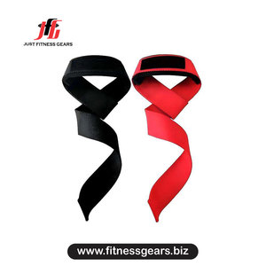 JUST FITNESS GEARS Support de poignet réglable avec fermeture auto-agrippante antidérapant pour musculation rouge unisexe entraînement de force - Product Image 1
