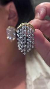 ต่างหูเพชรทรงกลม 8 กะรัต ผลิตในห้องปฏิบัติการ |   เครื่องประดับทองคำ 14K สำหรับเจ้าสาว - Product Image 6