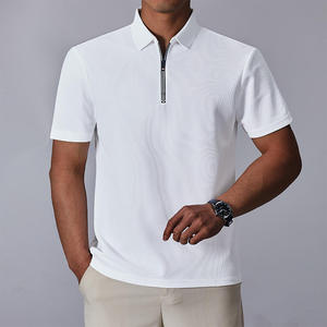 Camiseta de Negocios para Hombre, Estilo Veraniego, Cierre de Media Cremallera, con Logotipo Imprimible, Tendencia Transfronteriza - Product Image 1