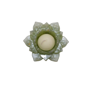 Support de bougie en résine style géode améthyste de qualité supérieure, fait main, texture pierre naturelle, pour bougies chauffe-plat, pour la décoration intérieure de luxe et la guérison - Product Image 3