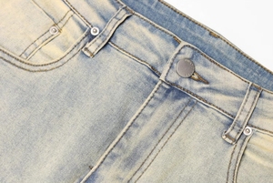 Jeans de Mezclilla de Pierna Recta para Hombre, Cintura Alta, Lavado Arena, Algodón de Peso Medio, Estilo Casual de Primavera - Product Image 6
