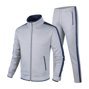 Conjunto Deportivo Informal para Hombre, Sudadera de Manga Larga, Chaqueta Deportiva con Cierre Completo para Correr y Hacer Ejercicio, Pantalones Cómodos - Product Image 1
