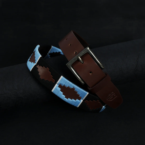 Wholesale Equestrian Leather Sport <b>Belt</b> Argentinian Embroidery William Polo Leather <b>Belt</b> for Men - Product Image 5