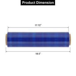 Pellicola Estensibile Blu per Alimenti 80 Gauge 18'' X 1500FT, 4 Rotoli di Film PE per Imballaggio Pallet, Bevande e Frutta, Lunghezza 300m - Product Image 6
