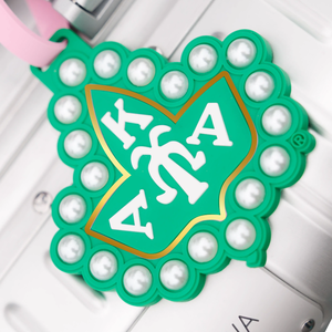 Pink Green 20 Pearls Luggage Tag <b>for</b> Women Decorative Beaded <b>Suitcase</b> Identification Label Travel Bag <b>Accessory</b> with Elegant - Product Image 6