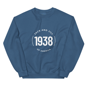 Sweat-shirt unisexe blanc à col rond, bleu, avec motif brodé circulaire, en polaire, à manches longues, vêtement décontracté et tendance - Product Image 1
