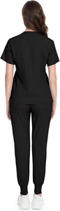 Durable Hospital Scrub Suit <b>Sets</b> High Quality Knitted Fabric Seamless Fusing <b>Doctors</b> Nurses Wholesale Custom Logo Unisex Needle - Product Image 2
