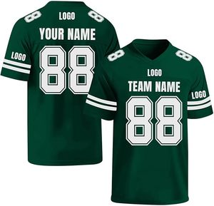 Maillot de football américain personnalisable pour homme grande taille, col en V, manches courtes, bretelles réglables, imprimé HD, polyester anti-humidité - Product Image 3