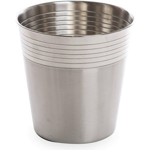 Cubo de basura redondo pequeño para oficina en casa y hotel, de metal negro mate martillado, moderno y decorativo, precio de fábrica. - Product Image 4