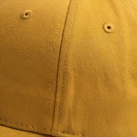 Casquette de baseball jaune à 6 panneaux avec logo brodé sur le panneau avant, unisexe, décontractée, printemps-été, en sergé de coton, style ajusté