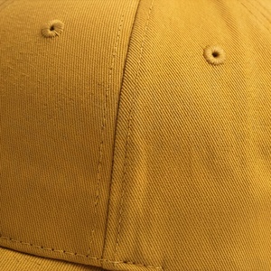 Gorra de Béisbol Amarilla de 6 Paneles con Logotipo Bordado en el Panel Frontal, Unisex, Estilo Casual, Primavera-Verano, de Sarga de Algodón, Ajustada - Product Image 5
