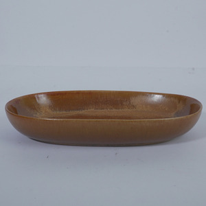 Assiette ovale en céramique de style japonais Olive WG TR pour restaurant HORECA, idéale pour servir des pâtes, des salades et des plats principaux - Product Image 5
