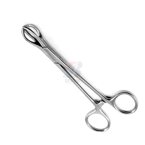 Pince à éponges chirurgicales manuelle en acier, droite et courbée, pour la manipulation et la fixation des pansements, idéale pour l'hôpital – Meilleures ventes - Product Image 1