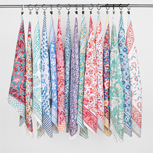 Ethnic Fashion Skin Friendly Cotton Square Scarf Neckerchief Multi Use Artisan <b>Head</b>-<b>Wraps</b> Natural Dye Colorful Bandanas Four - Product Image 6