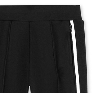 Men's Black Sweatpants With <b>White</b> Side Stripes Elastic Waist Casual <b>Joggers</b> Midweight Knitted Cotton Pants Autumn Wear - Product Image 6