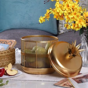 Bol en verre avec bordure dorée glamour et poignées métalliques pour fruits et en-cas, décoration d'intérieur, nouvelle arrivée, vaisselle - Product Image 6