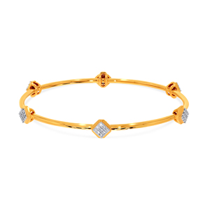 Luxury 14K Gold Plated Geometric CZ Diamond Openable <b>Bangle</b> <b>Bracelet</b> for Women | Elegant Designer Fashion Jewelry - Product Image 2