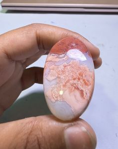 Cabochon en Agate Coton Naturel de Haute Qualité, Pierre Précieuse en Vrac pour la Fabrication de Bijoux - Product Image 3