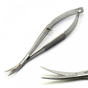 Tijeras para Cutículas con Acabado Mate Antideslizante y Microcuchillas, Cuchillas Afilables a Mano, Tijeras para Manicura, OEM ODM, Tijeras de Resorte - Product Image 1