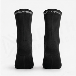 North Approach Crew Athletic <b>Socks</b> Black 2 Toe Breathable <b>Running</b> <b>Socks</b> for Adults Summer Season - Product Image 2