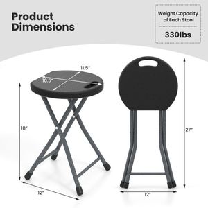Sedia Pieghevole per Adulti con Maniglia Integrata, Comoda e Pratica - Product Image 4