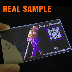 Tarjeta Magnética Acrílica Transparente Premium con Luz LED, Logotipo Personalizado, Impresión UV, Laminación de Película, Fabricante OEM al por Mayor - Product Image 2