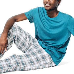 Premium Quality Men's Casual Flannel Plaid Polyester/Nylon Trousers Custom OEM Design Windproof Breathable <b>Winter</b> Autumn - Product Image 3