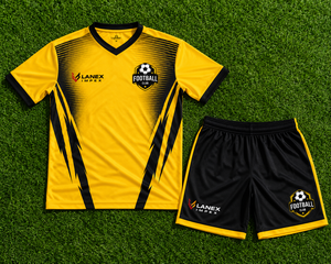 Ensemble de maillots de football personnalisés en gros pour hommes et garçons, maillot à manches courtes, short, tenue de sport d'équipe, logo, nom, numéro - Product Image 6