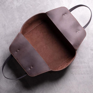 Porta leños multifuncional portátil de cuero, nuevo accesorio para chimenea, juego de portaleños de cuero. - Product Image 6