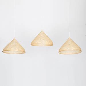 Handmade Bamboo Pendant Lamp Woven Cone Light Boho Rustic <b>Decor</b> Eco Friendly <b>Ceiling</b> Lighting OEM Supplier Vietnam - Product Image 1