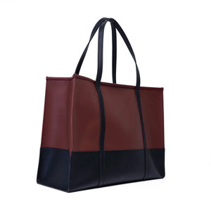 Bolso Tote de Cuero Genuino Marrón Elegante de Alta Calidad OEM con Cierre de Broches, Ancho para Uso Diario, Todas las Temporadas, Bolso de Mano para Mujer, Logotipo Personalizado - Product Image 6