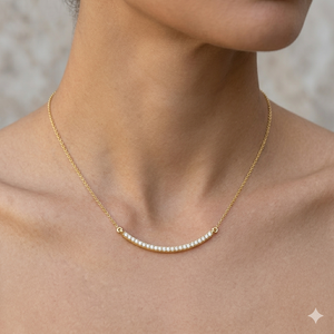 Minimalist 925 <b>Silver</b> Gold Plated Curved Bar Pendants With Round Brilliant Natural Diamonds Channel Set For Women Everyday Wear - Product Image 2