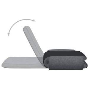 Silla de Piso Metálica Compacta de Tela Gris Oscuro 100% Poliéster para Sala de Estar - Product Image 6