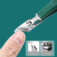Coupe-ongles en acier inoxydable, lame incurvée, outil de manucure de précision, coupe-cuticules, portable, utilisation pour adultes, ergonomique