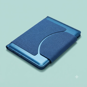 Agenda de direction Aurelux A5 en cuir PU de qualité supérieure, relié, bleu, avec rabat magnétique incurvé, protection UV - Product Image 4