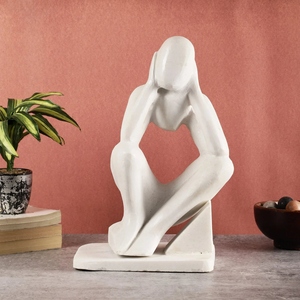 Modern Marble Figurative Sculpture Handmade Carved Artistic <b>Figure</b> Tabletop Decor Living Room Display - Product Image 3