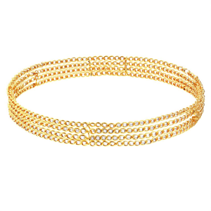 Nakshi Big Kada <b>Bangles</b> 2*6-Trendy <b>Copper</b> & Brass Chain Link Bracelets with Zircon - Product Image 2