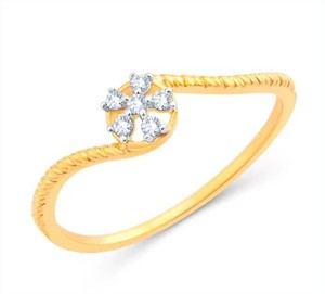 Bague en diamant de laboratoire Spark, coupe ronde, design trio, 0,30 CTW, or jaune 18 carats - Product Image 1