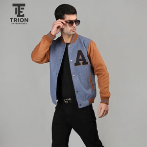 Men's Varsity Letterman <b>Jacket</b> Classic <b>Baseball</b> <b>Bomber</b> <b>Jacket</b> Snap Button College Athletic Casual Outerwear Style for men - Product Image 5