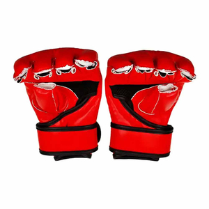 Guantes de Grappling MMA Personalizados de Alta Calidad, Cuero Genuino, Absorción de Humedad, Secado Rápido, Cierre de Gancho y Bucle, Artes Marciales, Boxeo - Product Image 2